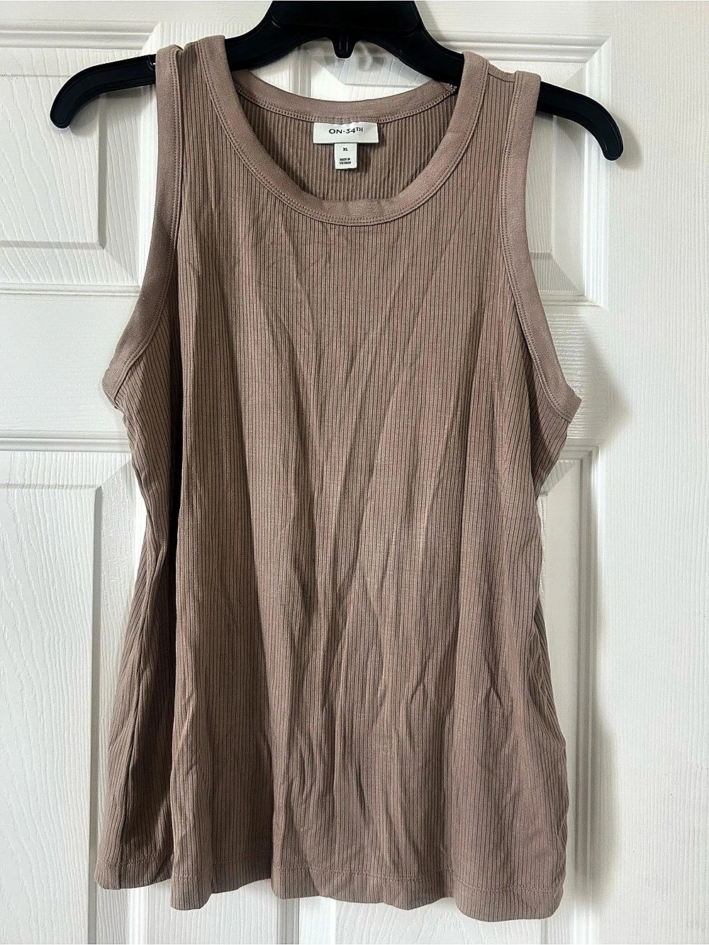 On 34th Ribbed Tank Top in light Brown Size XL Like New